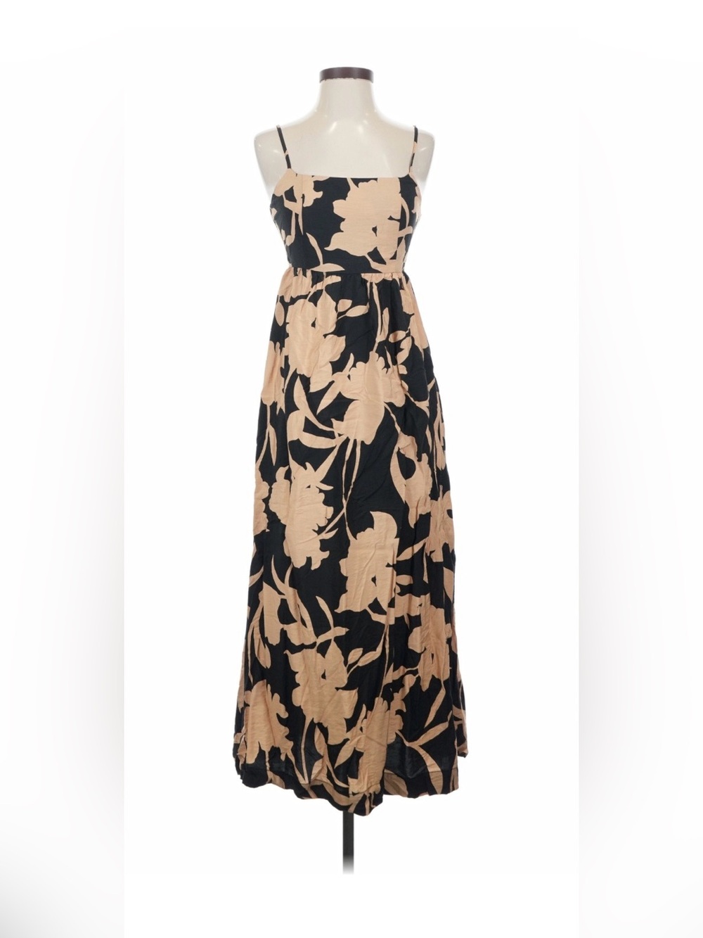 a new day Black and Beige Floral Maxi Dress